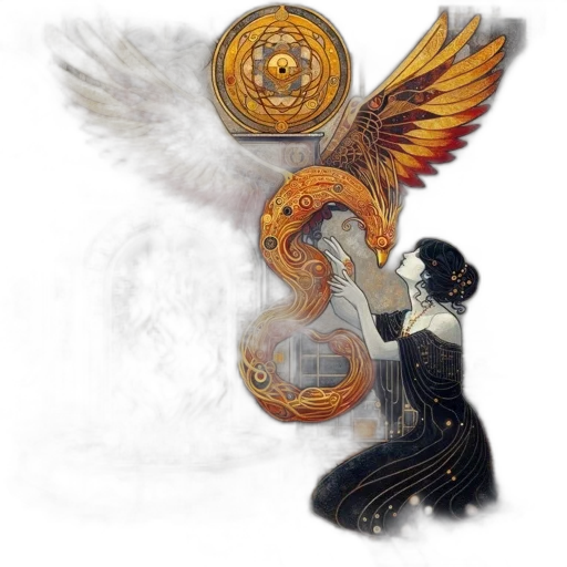 dragon, fantasy art, concept art, pixel art, comic book art, fire, outer space, golden transparent PNG cut-out