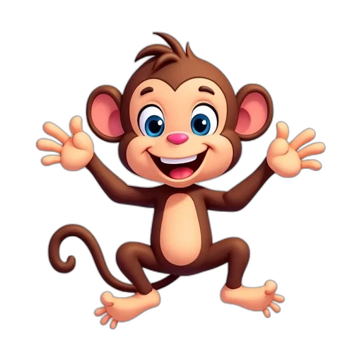 animal, staff, creature, 3d render, cartoon, concept art, photorealistic, monkey transparent PNG cut-out