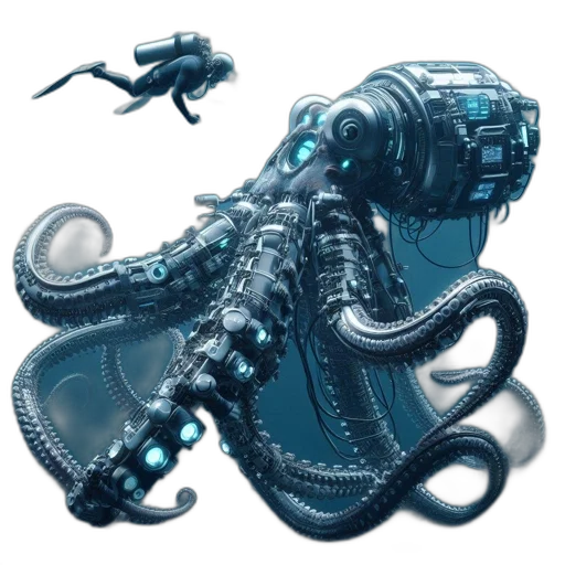 creature, robot, weapon, dragon, concept art, 3d render, fantasy art, pixel art transparent PNG cut-out