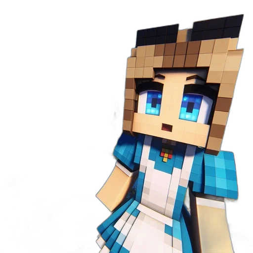 staff, 3d render, pixel art, anime, cartoon, blue, bright, cheerful transparent PNG cut-out