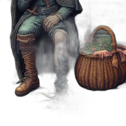 mask, hat, shoes, face, concept art, fantasy art, photorealistic, watercolor transparent PNG cut-out