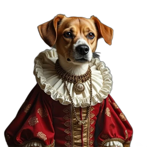 animal, dress, jacket, crown transparent PNG cut-out
