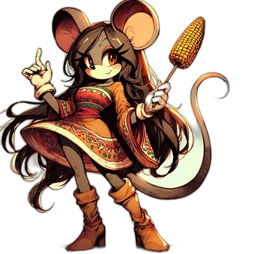 staff, concept art, pixel art, fantasy art, cartoon, golden, mouse-like, animated transparent PNG cut-out
