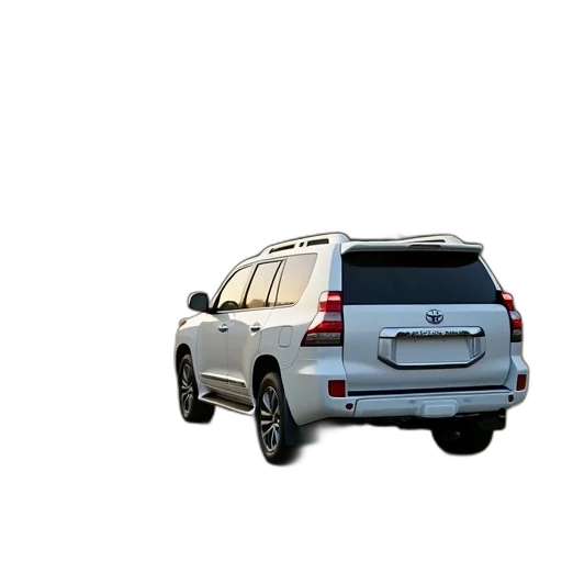car, 3d render, photorealistic, white, 2018, toyota, highland, suv transparent PNG cut-out