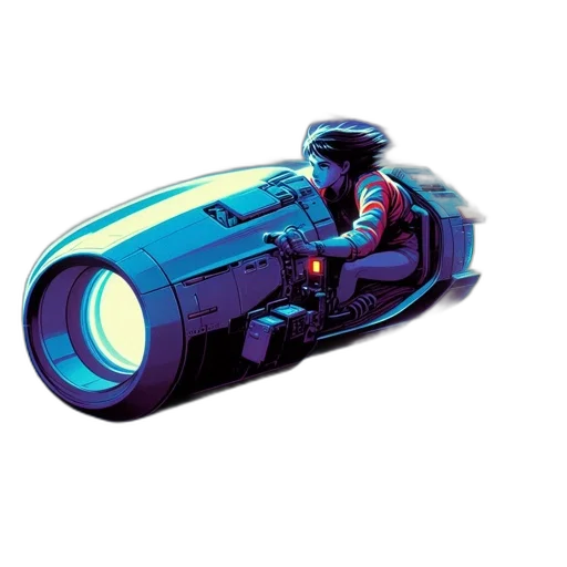 weapon, car, robot, bottle, concept art, 3d render, cyberpunk, pixel art transparent PNG cut-out