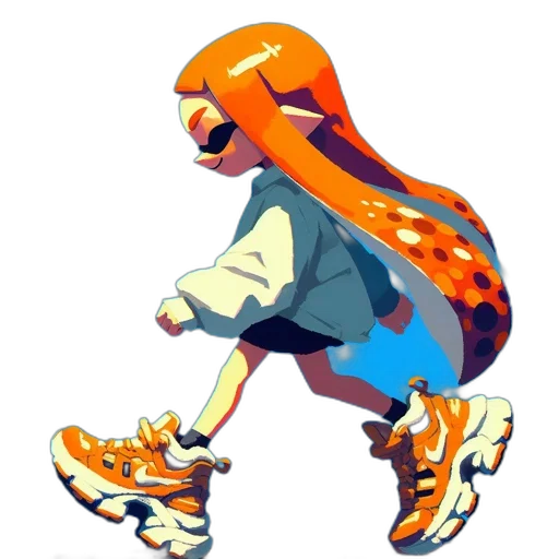 dress, shoes, weapon, creature, concept art, 3d render, pixel art, vaporwave transparent PNG cut-out