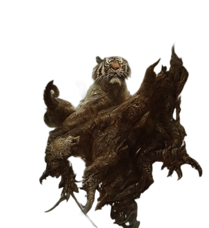 creature, animal, dragon, staff transparent PNG cut-out