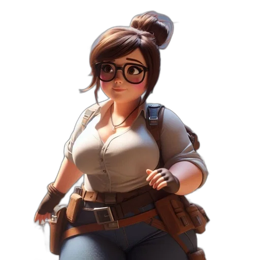 staff, weapon, jacket, face, concept art, cartoon, fantasy art, 3d render transparent PNG cut-out