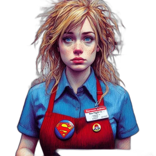 staff, face, hair, jacket, concept art, comic book art, photorealistic, fantasy art transparent PNG cut-out