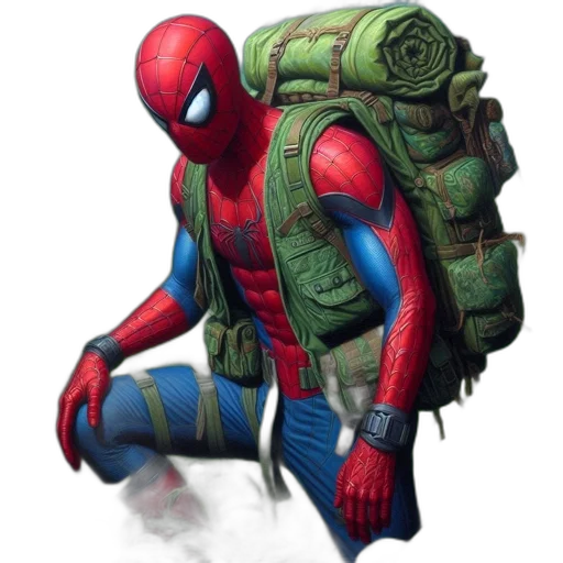 jacket, comic book art, concept art, fantasy art, photorealistic, spider-man, detailed, attire transparent PNG cut-out