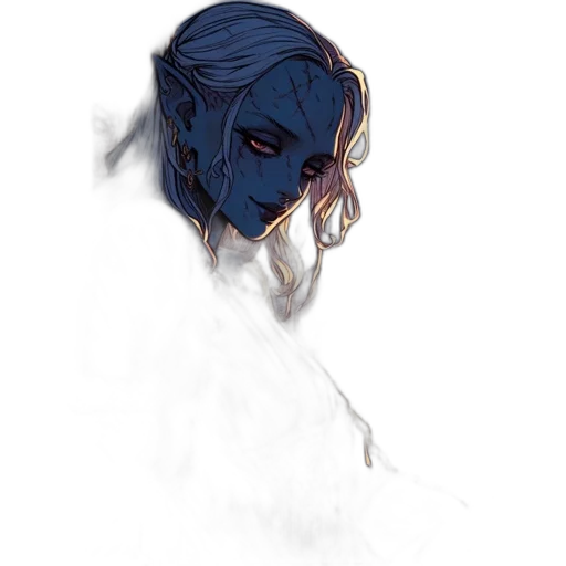 mask, face, creature, staff, concept art, fantasy art, watercolor, comic book art transparent PNG cut-out