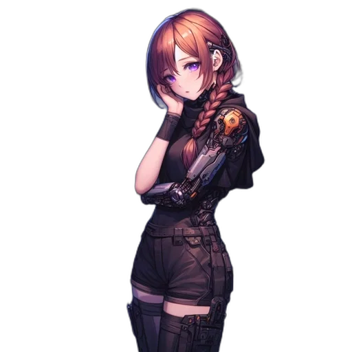staff, dress, weapon, jacket, concept art, pixel art, cyberpunk, anime transparent PNG cut-out