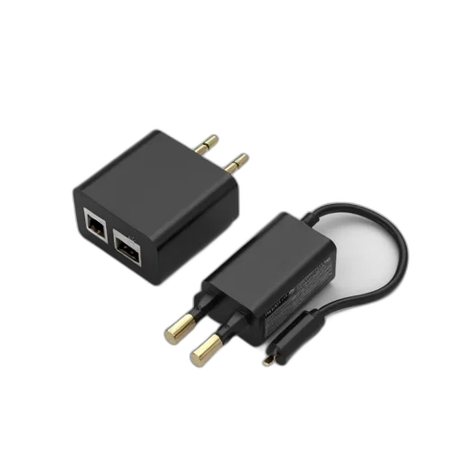 black, power, adapter, usb, port, cord, gold, connector transparent PNG cut-out