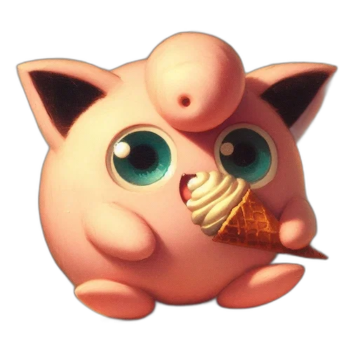 animal, creature, food, face, 3d render, concept art, anthropomorphic, resembling transparent PNG cut-out