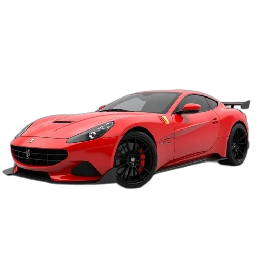 car, 3d render, photorealistic, concept art, red, sports, sleek, design transparent PNG cut-out