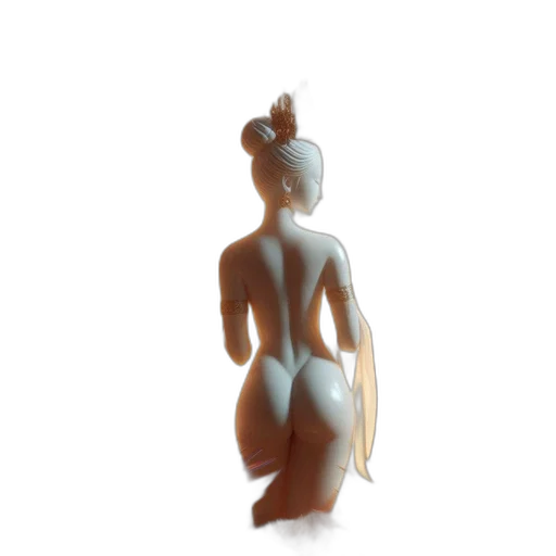 dress, robot, crown, creature, 3d render, concept art, photorealistic, fantasy art transparent PNG cut-out