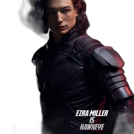 comic book art, concept art, fantasy art, cyberpunk, dark, hawkeye, character, armor transparent PNG cut-out