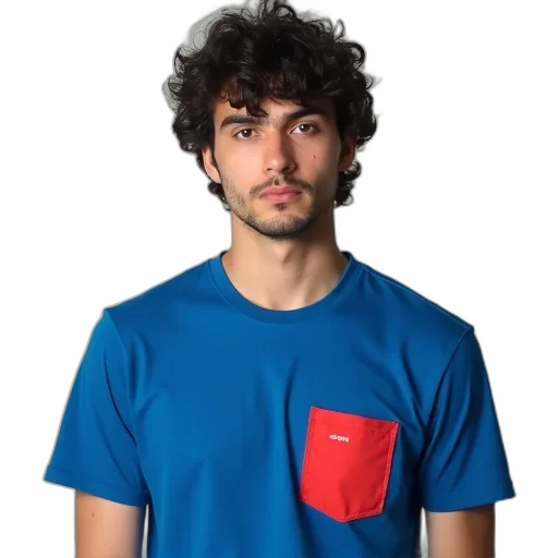 staff, face, jacket, hat, concept art, 3d render, photorealistic, blue transparent PNG cut-out