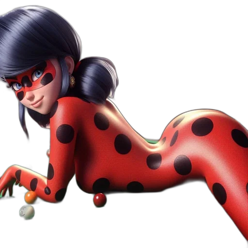 concept art, 3d render, comic book art, cartoon, red, young, female, animated transparent PNG cut-out