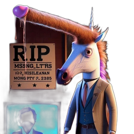 staff, animal, concept art, vaporwave, 3d render, cartoon, dimly, lit transparent PNG cut-out
