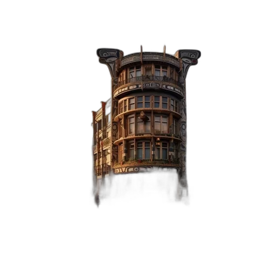 building, crown, furniture, dress, concept art, 3d render, pixel art, photorealistic transparent PNG cut-out
