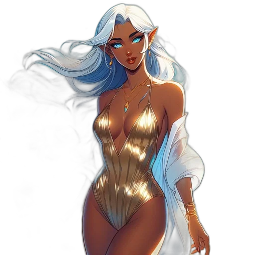 dress, fantasy art, concept art, comic book art, pixel art, golden, blue, pastel transparent PNG cut-out