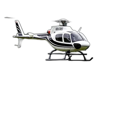 3d render, photorealistic, concept art, helicopter, white, black, color, scheme transparent PNG cut-out