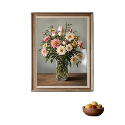 flower, crown, furniture, jewelry, oil painting, photorealistic, 3d render, watercolor transparent PNG cut-out