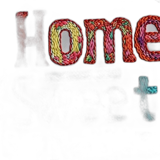 3d render, concept art, photorealistic, embroidery, hoop, showcases, hand-stitched, home transparent PNG cut-out