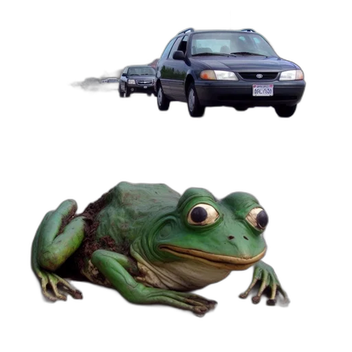 car, animal, creature, dragon, concept art, photorealistic, 3d render, green transparent PNG cut-out
