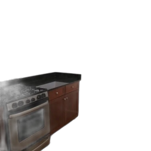 furniture, food, robot, 3d render, photorealistic, concept art, fog, fire transparent PNG cut-out