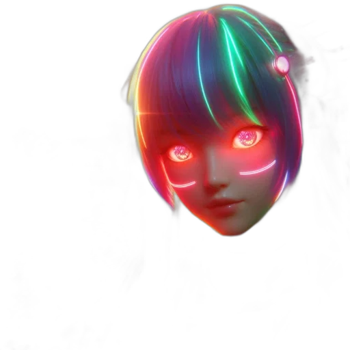mask, robot, face, creature, cyberpunk, anime, concept art, 3d render transparent PNG cut-out