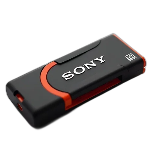 weapon, 3d render, black, sony, memory, stick, pro-hg, duo transparent PNG cut-out