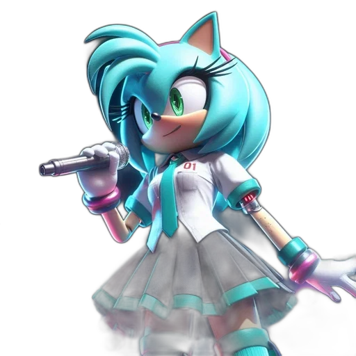 staff, robot, weapon, concept art, 3d render, anime, vaporwave, blue transparent PNG cut-out