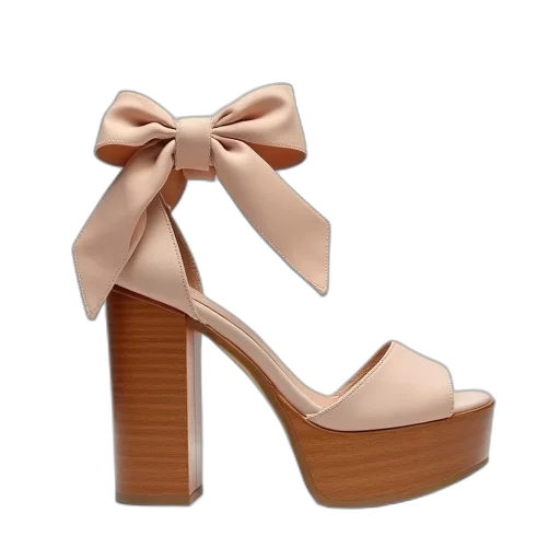 shoes, 3d render, earth tones, pastel, womens, heels, samsie, all transparent PNG cut-out