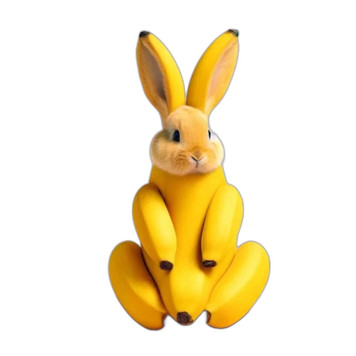 animal, food, creature, weapon, 3d render, photorealistic, concept art, rabbit transparent PNG cut-out