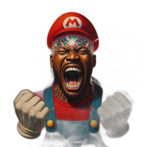 face, mask, weapon, creature, 3d render, concept art, photorealistic, pixel art transparent PNG cut-out