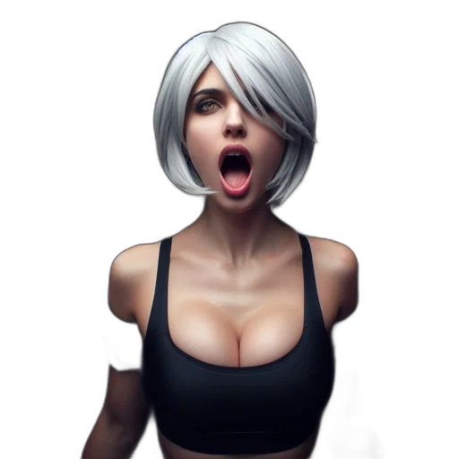 face, mask, creature, concept art, pixel art, fantasy art, photorealistic, woman transparent PNG cut-out