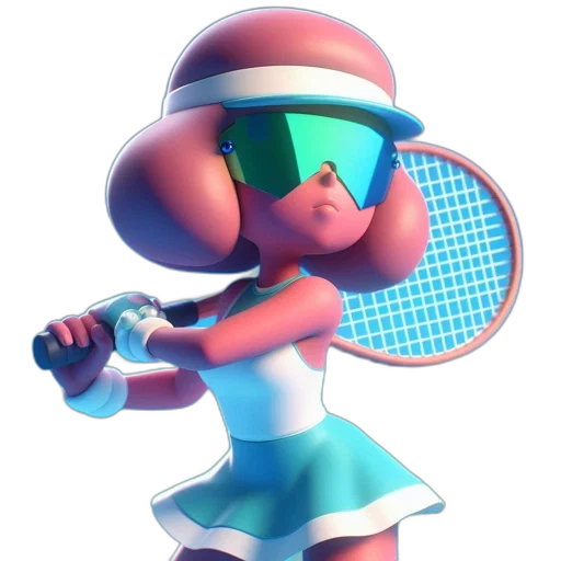 hat, robot, staff, 3d render, concept art, vaporwave, pixel art, pastel transparent PNG cut-out