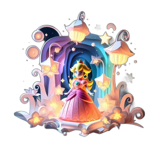 crown, concept art, fantasy art, 3d render, pixel art, fire, enchanting, illustration transparent PNG cut-out