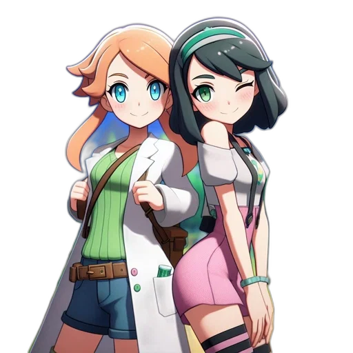 staff, dress, weapon, concept art, pixel art, anime, 3d render, green transparent PNG cut-out
