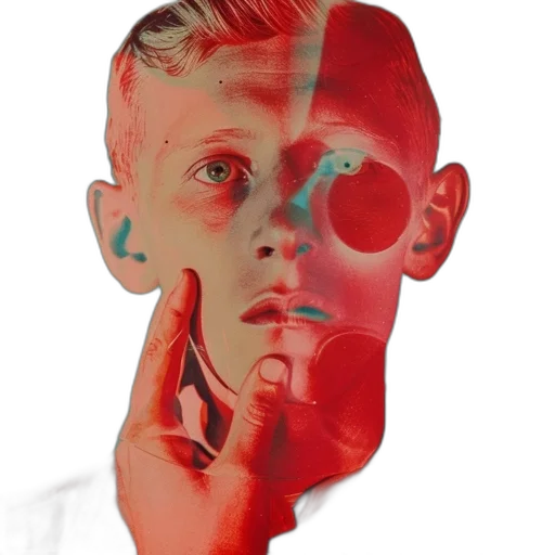 face, mask, creature, photorealistic, 3d render, concept art, cartoon, neon lights transparent PNG cut-out