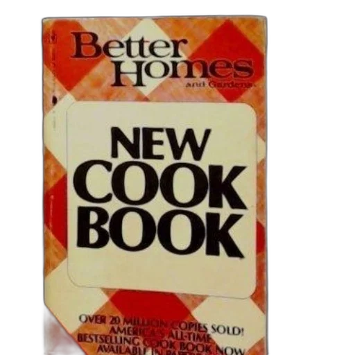 food, vintage, better, homes, gardens, new, cook, book transparent PNG cut-out