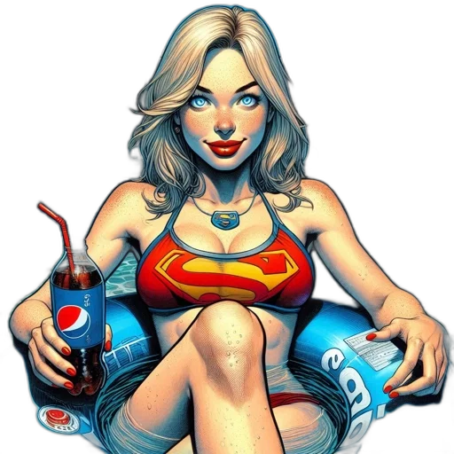 jewelry, comic book art, concept art, cartoon, fantasy art, neon lights, blonde, woman transparent PNG cut-out