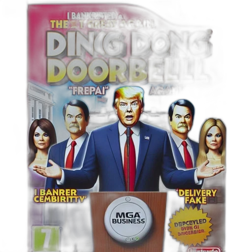 cover, art, ding, dong, doorbell, mega, business, game transparent PNG cut-out