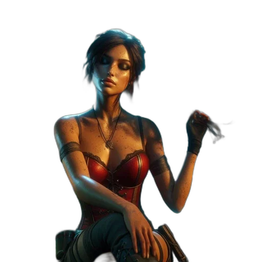 dress, staff, weapon, jewelry, concept art, fantasy art, comic book art, cyberpunk transparent PNG cut-out
