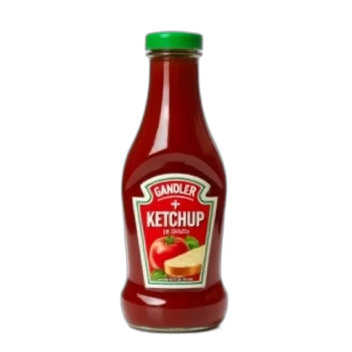 bottle, food, weapon, dress, photorealistic, 3d render, ketchup, green transparent PNG cut-out