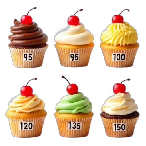food, 3d render, photorealistic, first, image, shows, collection, six transparent PNG cut-out