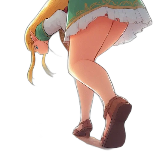 dress, staff, weapon, crown, anime, concept art, pixel art, fantasy art transparent PNG cut-out