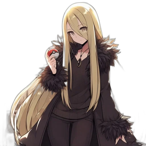 staff, jacket, dress, hair, anime, pixel art, concept art, cartoon transparent PNG cut-out